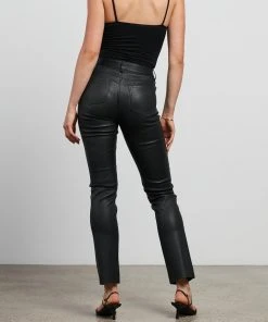 West 14th Stanton Straight Leg Pants Black Leather -Deals The Style Setters Store http3A2F2Fstatic.theiconic.com .au2Fp2Fwest14 9012 5087621 3