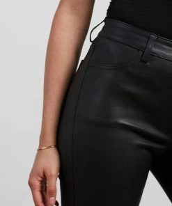 West 14th Stanton Straight Leg Pants Black Leather -Deals The Style Setters Store http3A2F2Fstatic.theiconic.com .au2Fp2Fwest14 9015 5087621 4