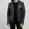 West 14th Greenwich Street Motor Jacket Ink Leather