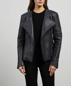 West 14th Greenwich Street Motor Jacket Ink Leather