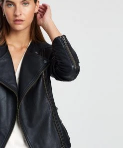 West 14th Greenwich Street Motor Jacket Black Leather -Deals The Style Setters Store http3A2F2Fstatic.theiconic.com .au2Fp2Fwest14 9932 561928 4