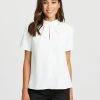 Willa Alexandra Tuck Neck Top White